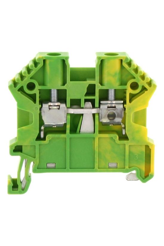 Földelő sorkapocs TS35 1-szintes 0,2-4mm2 zöld-sárga csavaros csavaros SSL 4/2A GNYE CONTA-CLIP - 17107.2