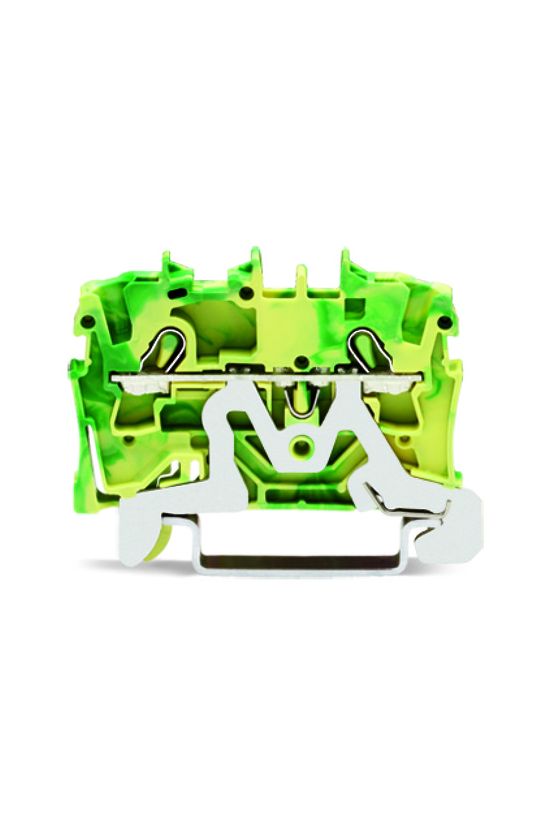 Földelő sorkapocs TS35 1-szintes 0.75-2.5mm2 zöld-sárga rugószorításos rugószorításos WAGO - 2002-1207