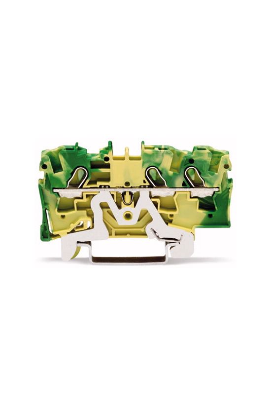 Földelő sorkapocs TS35 1-szintes 0.75-4mm2 zöld-sárga rugószorításos rugószorításos WAGO - 2004-1307