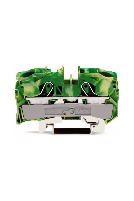 Földelő sorkapocs TS35 1-szintes 2.5-16mm2 zöld-sárga rugószorításos rugószorításos WAGO - 2016-1207