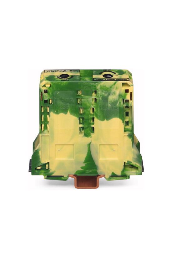 Földelő sorkapocs TS35 1-szintes 25-95mm2 zöld-sárga rugószorításos rugószorításos WAGO - 285-197