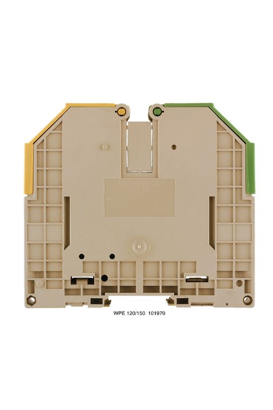 Földelő sorkapocs TS35 1-szintes 35-95mm2 zöld-sárga csavaros WPE 120/150 Weidmüller - 1019700000