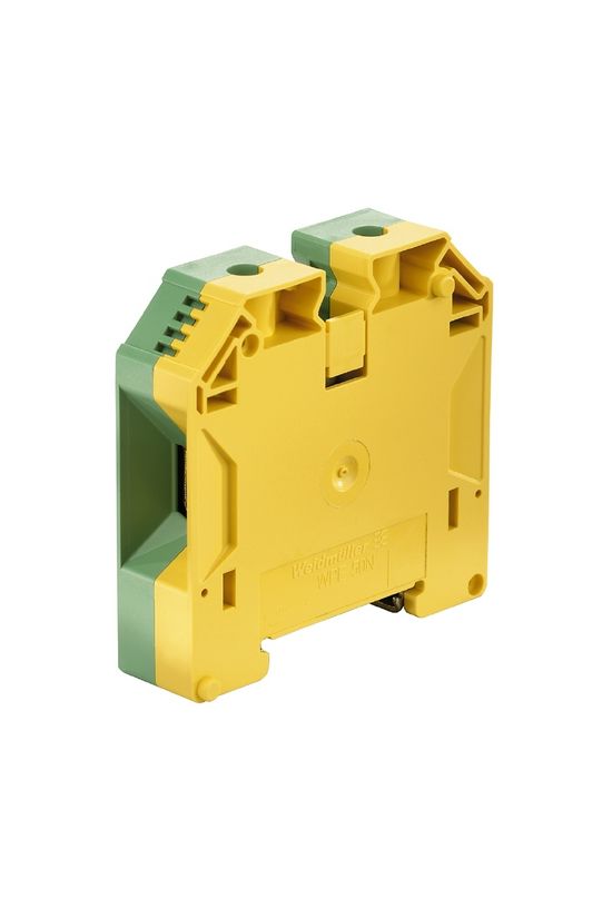 Földelő sorkapocs TS35 zöld/sárga csavaros DIN (kalap)sín 35mm WPE 50N Weidmüller - 1846040000