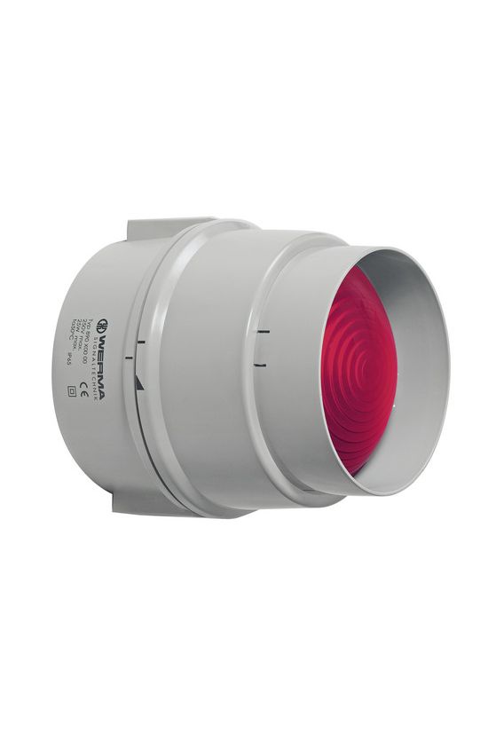 Forgalomirányító lámpa fényforrás nélkül piros 1-lámpás E27 230V AC/DC BWM 12-230VAC/DC RD WERMA - 89010000