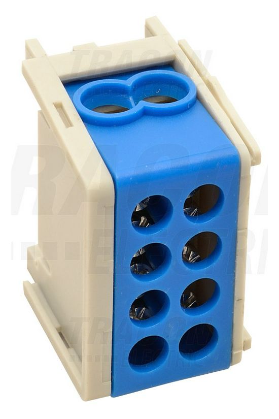 Fővezetéki leágazókapocs 101A/400VAC 2x1-25+2x1,5-25mm2 kék 1P 25mm2 TRACON - FLE-25K