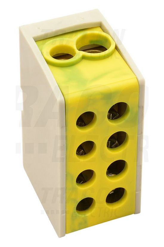 Fővezetéki leágazókapocs 101A/400VAC 2x1-25+2x1,5-25mm2 zöld/sárga 1P 25mm2 TRACON - FLE-25ZS