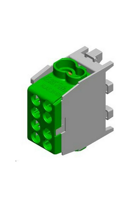 Fővezetéki leágazókapocs 130/100A Cu/Al csavaros zöld 2x25+2x16mm2 HLAK 25 1/2 M2 Pollmann - 2080138