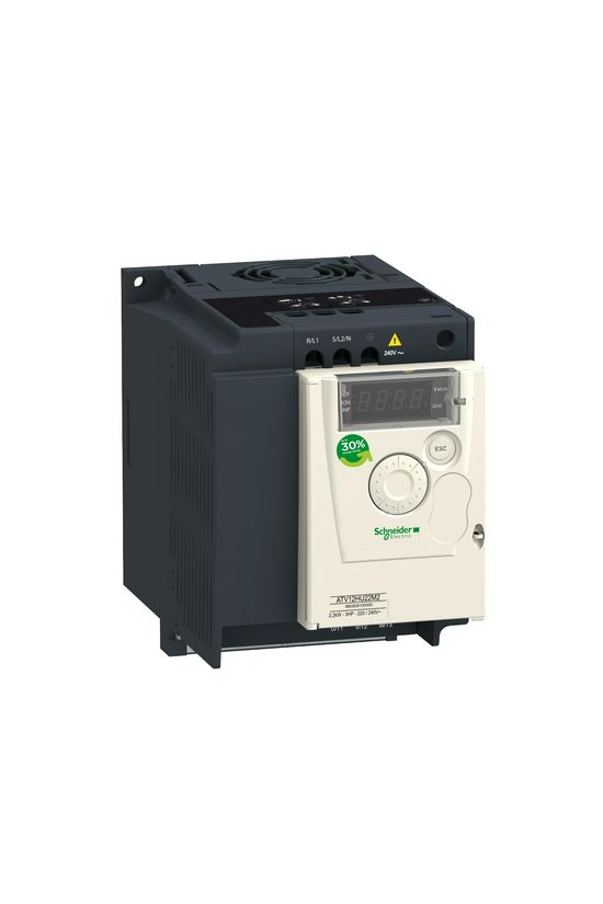 Frekvenciaváltó 1F 200-240V/be 3F 230V/max.ki 1.5kW IP20 Altivar 12 Schneider - ATV12HU15M2