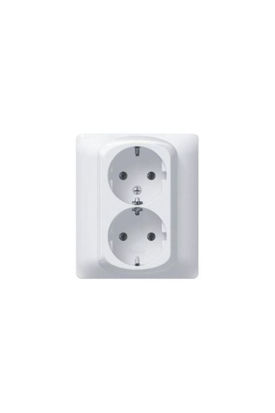 Galea 162/2 dugalj földelt teljes fedlappal fehér IP20 süllyesztett rugós LEGRAND - 771030