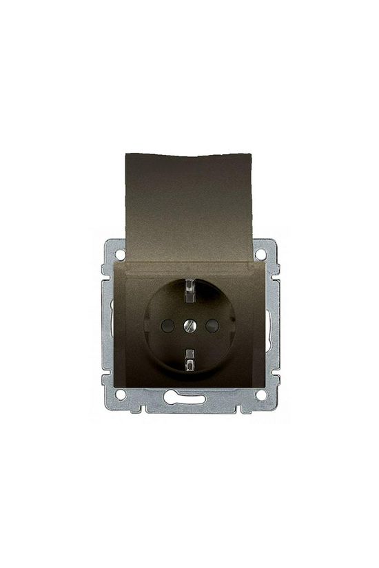 Galea 162 dugalj földelt központi fedlap gyerekzárral bronz IP20 süllyesztett LEGRAND - 771264