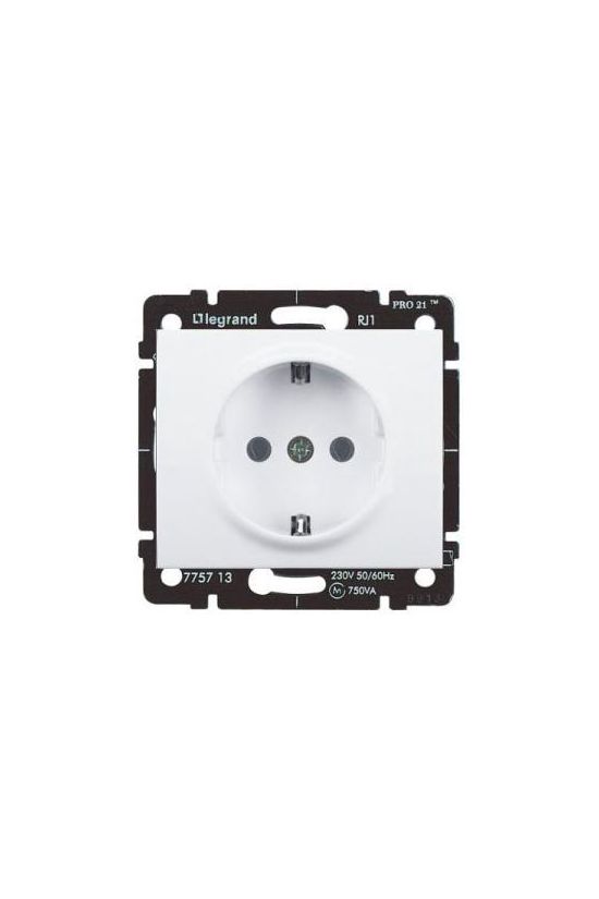 Galea 162 dugalj földelt központi fedlap gyerekzárral fehér IP20 süllyesztett LEGRAND - 771063