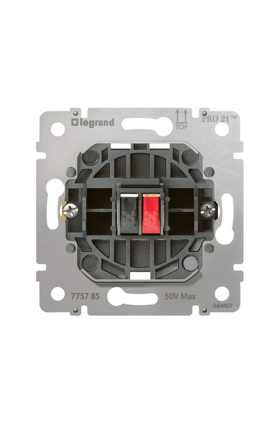 Galea hangszóró csatlakozó betét közp. fedéllel monó műanyag fehér címketartó nélkül LEGRAND - 775785