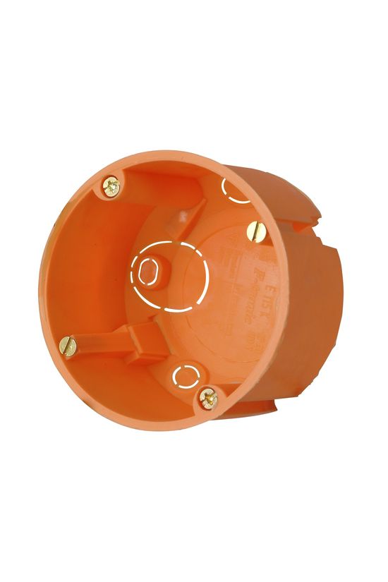 Gipszkarton szerelvénydoboz 1-es kerek 68mm-átmérő műanyag narancs csavarral Kopp - 346700004