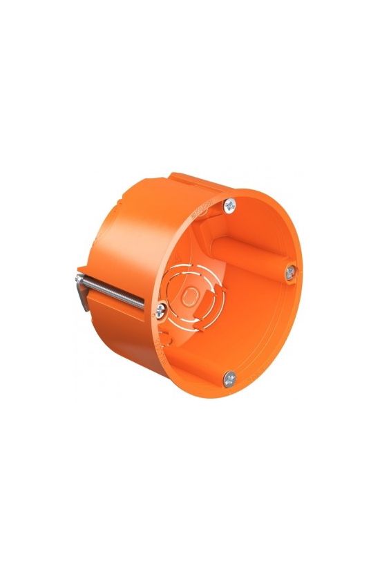 Gipszkarton szerelvénydoboz 1-es kerek 68mm-átmérő műanyag narancs csavarral O-range KAISER - 9063-32
