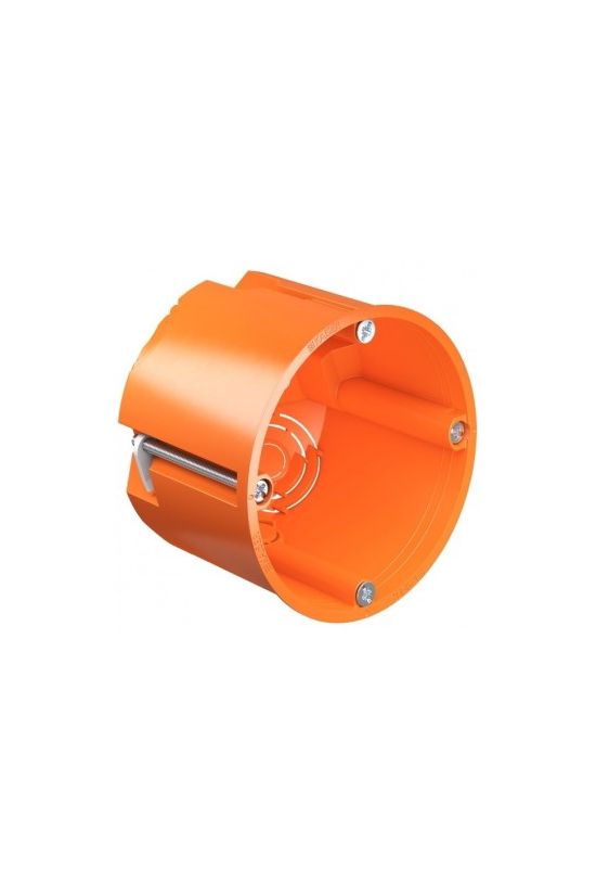 Gipszkarton szerelvénydoboz 1-es kerek 68mm-átmérő műanyag narancs csavarral O-range KAISER - 9064-32