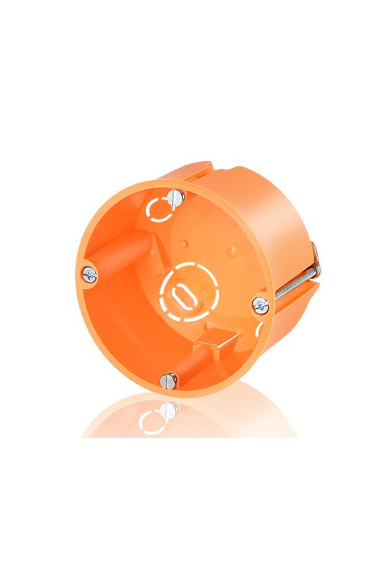 Gipszkarton szerelvénydoboz 1-es kerek 68mm-átmérő narancs műanyag csavarral E115 F-TRONIC - 7350094
