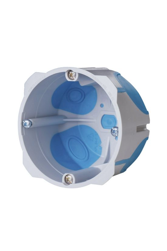 Gipszkarton szerelvénydoboz gumis 1-es kerek 68mm-átmérő műanyag szürke csavarral KPL KOPOS - KPL 64-50/LD HF_KA