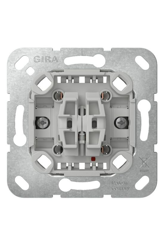 105 2x1P csillárkapcsoló süllyesztett rugós IP20 billentyű/gomb GIRA - 310500