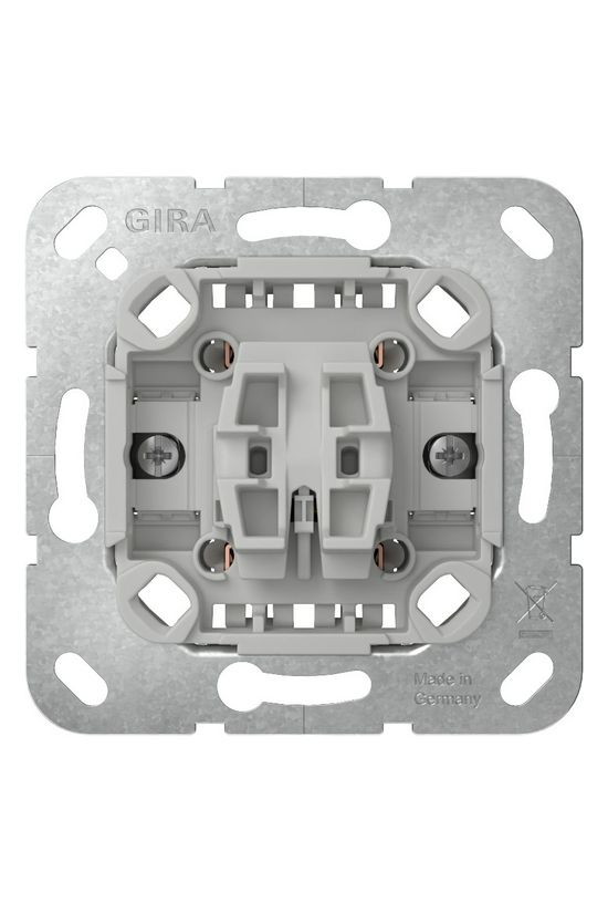 107 keresztkapcsoló süllyesztett rugós IP20 kivilágított (bekapcsolva) billentyű/gomb GIRA - 310700