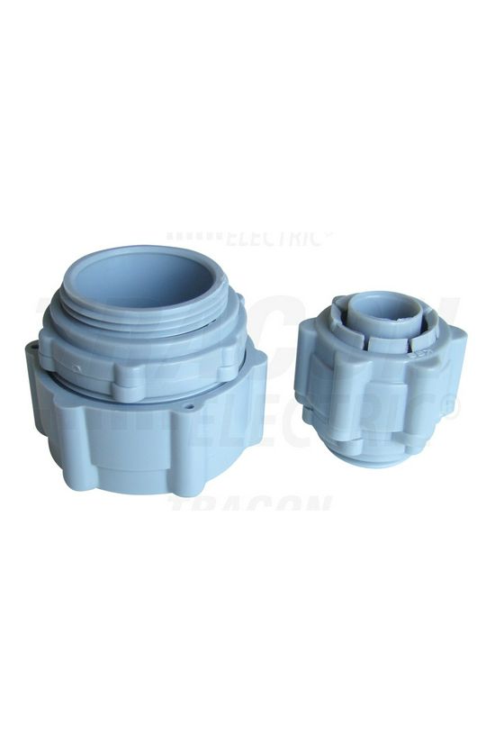 Gyorscsatlakozó tömszelence gégecsőhöz 20mm-átmérő M20x1.5 egyenes poliamid (PA) szürke TRACON - GCS-20