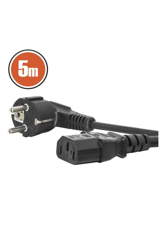 Hálózati csatlakozókábel C13 3x 0.75mm2 5m SCHUKO dugó pipa 16A GLOBIZ - 20109