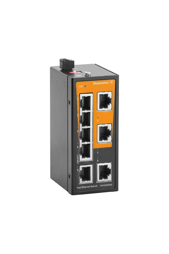 Hálózati switch DIN sín Ethernet 8x10/100Mbps RJ45 port menedzselhető IE-SW-ELB-08-8TX Weidmüller - 2828550000