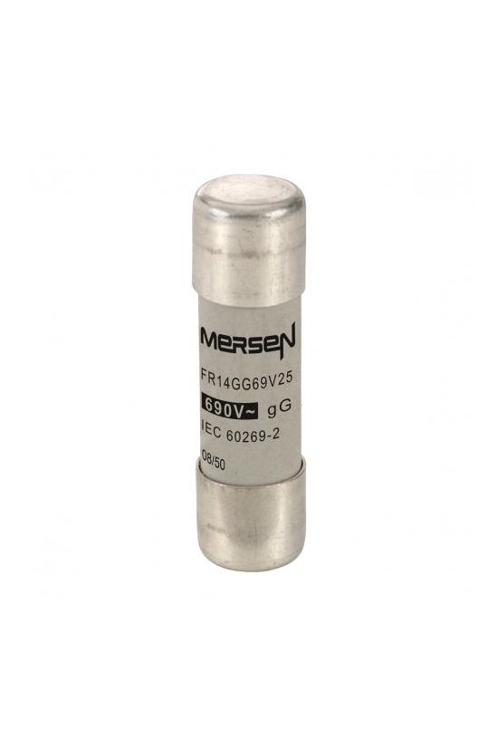 Hengeres biztosítóbetét gG 14x51mm 25A AC690V FR14GG69V25 MERSEN - C213603J (781025)