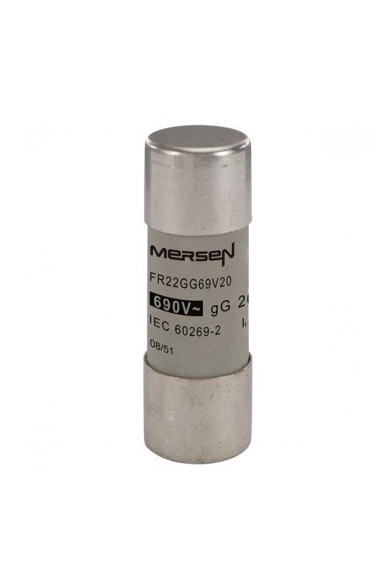 Hengeres biztosítóbetét gG 22x58mm 20A AC690V FR22GG69V20 MERSEN - P211038J (782020)