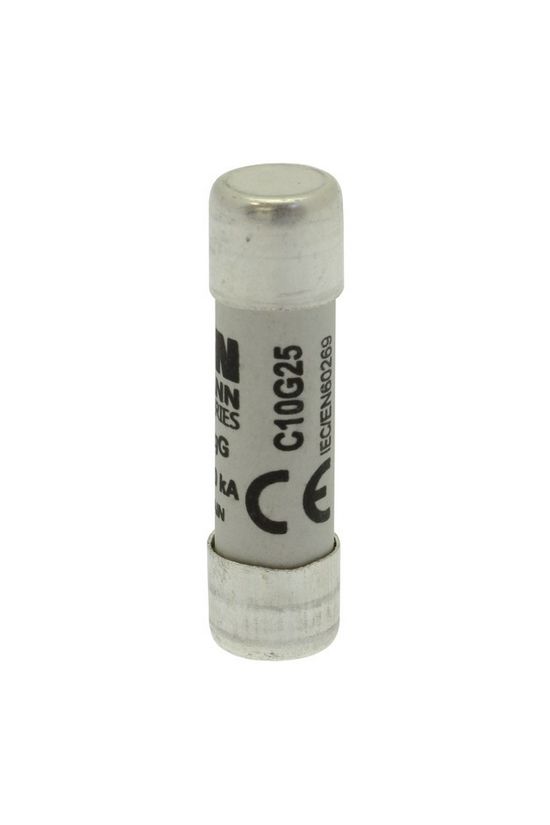 Hengeres biztosítóbetét gG gL/gG 10x38mm 25A 500V AC Bussmann EATON - C10G25