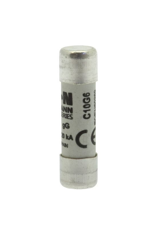 Hengeres biztosítóbetét gG gL/gG 10x38mm 6A 500V AC Bussmann EATON - C10G6
