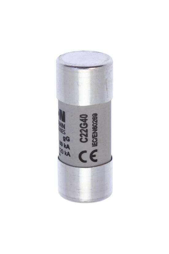 Hengeres biztosítóbetét gG gL/gG 22x58mm 40A 690V AC Bussmann EATON - C22G40