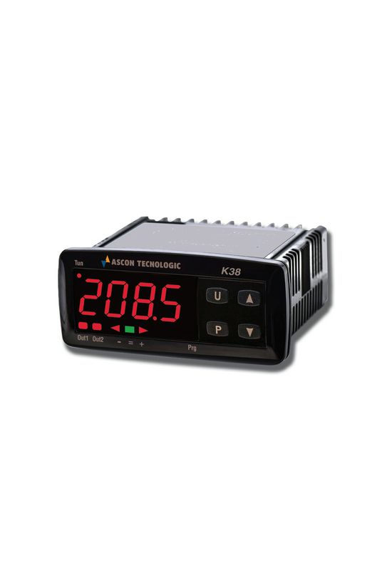 Hőfokszabályozó előlapba 1TC/Pt100-mV/2RO 78x35mm LCD AC/DC 2csat. 8A 12-24V 50-60Hz K38 ASCON - K38LCRR