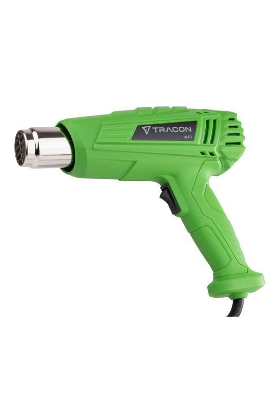 Elektromos hőlégfúvó pisztoly zöld 2000W 220-240V 50-60Hz 300-600°C 300l/min lépésenként TRACON - HLF3