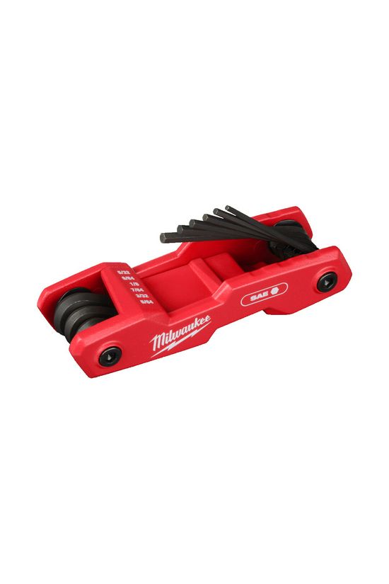 Imbuszkulcs készlet metrikus Hex 1,5-8mm kihajtható 1.5-8mm 8db-os kihajtható tartó Milwaukee - 4932493614