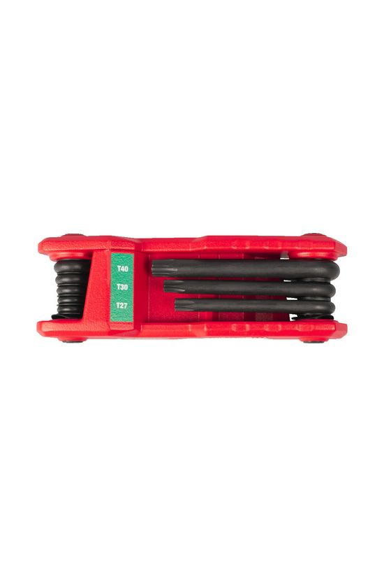 Imbuszkulcs készlet Torx T9-T40 kihajtható 9-40mm 8db-os kihajtható tartó piros Milwaukee - 4932480979