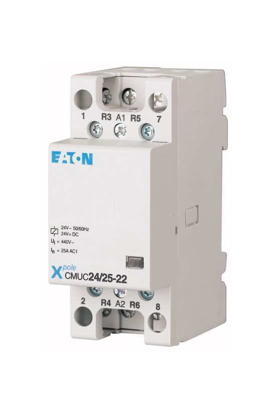 Installációs kontaktor sorolható 25A 24V AC/DC 4-z 440V AC/DC-műk 2mod CMUC24/25-40 EATON - 137308