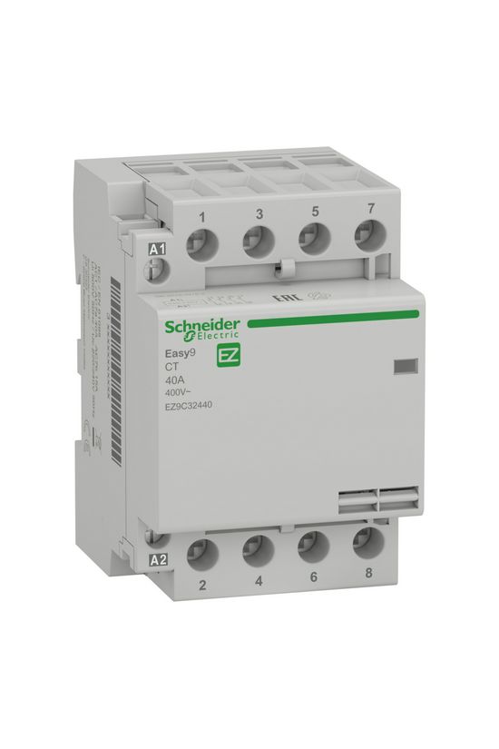 Installációs kontaktor sorolható 40A/ 230V AC 4z 220-230V AC-műk 3M Easy9 Pro Schneider - EZ9C32440