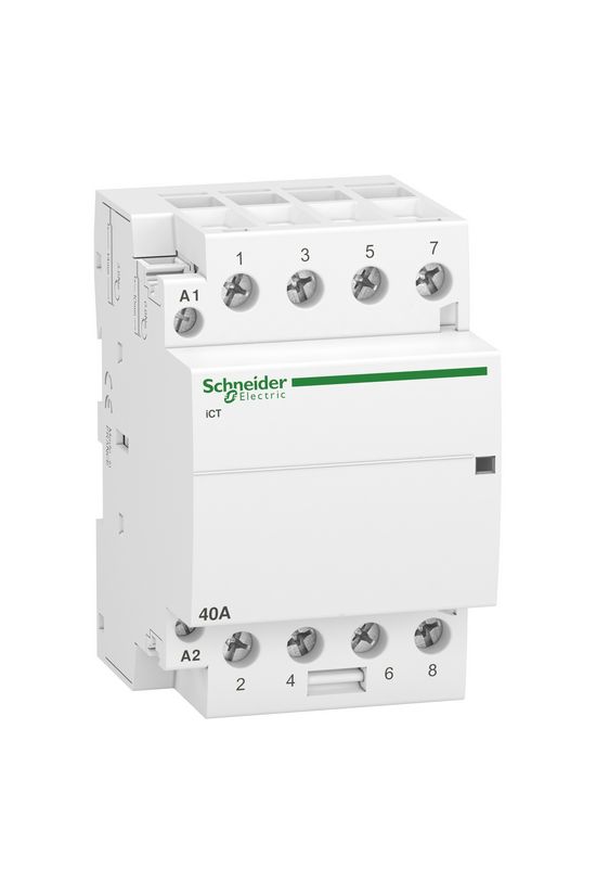 Installációs kontaktor sorolható 40A 400V AC 4-z 220-240V AC-műk 3mod Acti9 iCT Schneider - A9C20844