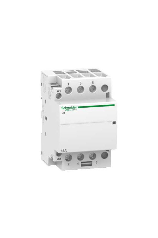 Installációs kontaktor sorolható 63A 400V AC 3-z 220-240V AC-műk 3mod Acti9 iCT Schneider - A9C20863