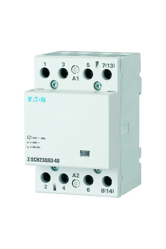 Installációs kontaktor sorolható 63A 440V AC 4-z 230V AC-műk 3mod Z-SCH230/63-40 EATON - 248856