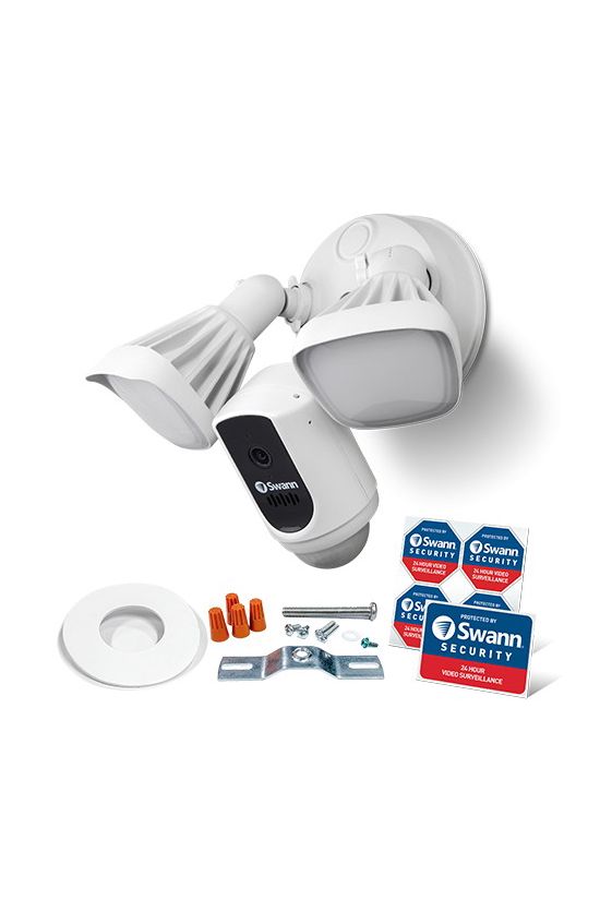 IP dómkamera WiFi FHD 2400lmLED 125°PIR 2irányú hang sziréna fix fókusz 2Mp kültéri fali Swann - SWIFI-FLOCAM2W