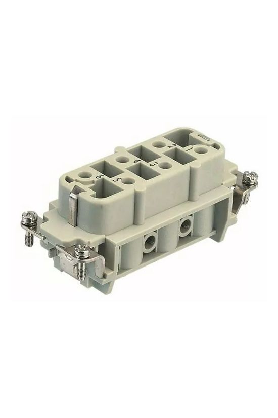 Ipari csatlakozó betét anya 6P 35A csavaros hüvely más rézötvözet-érintkező Han 6HsB-F-S HARTING - 09310062701