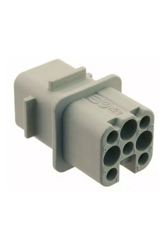 Ipari csatlakozó betét anya 7P 10A 250V krimpelt hüvely termoplaszt-betét Han 7D-BU-C HARTING - 09210073131