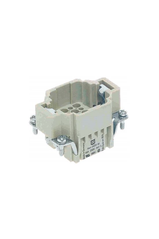 Ipari csatlakozó betét apa 24P 10A 250V krimpelt csapos termoplaszt-betét Han 24DD-M-c HARTING - 09160243001