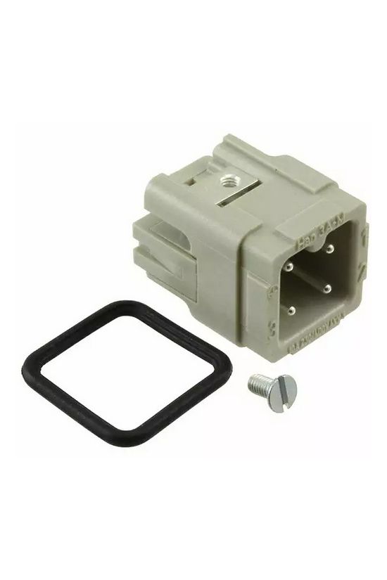 Ipari csatlakozó betét apa 3P 10A csavaros csapos más rézötvözet-érintkező Han 3A-STI HARTING - 09200032611