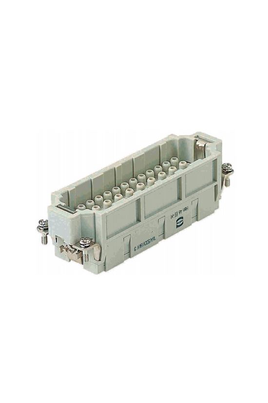 Ipari csatlakozó betét apa 46P 16A 500V krimpelt csapos termoplaszt-betét Han EE 46 HARTING - 09320463001