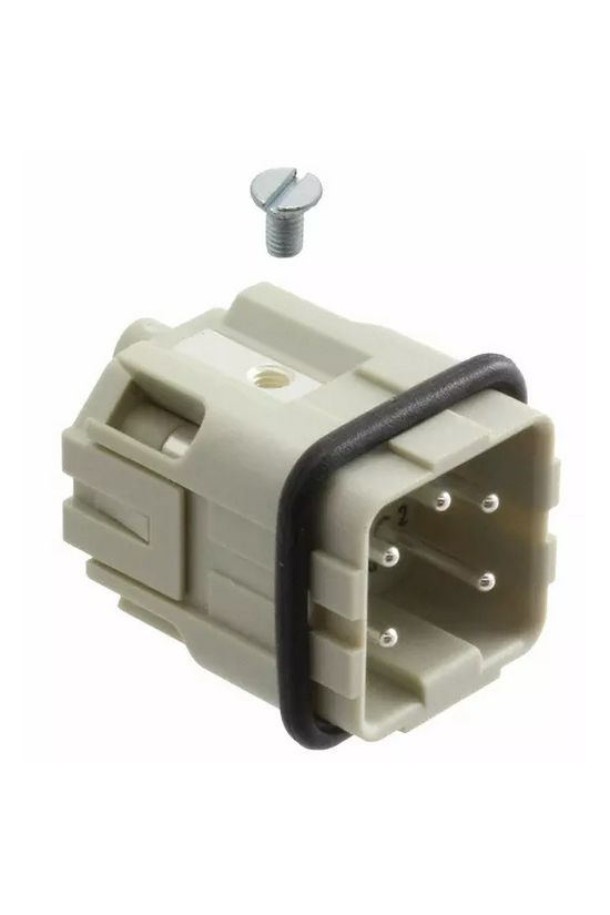 Ipari csatlakozó betét apa 4P 10A csavaros csapos más rézötvözet-érintkező Han 4A-STI-S HARTING - 09200042611