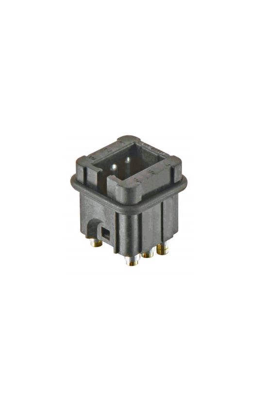 Ipari csatlakozó betét apa 6P 10A 25V csavaros hüvely Staf 06 Pos. M Insert Screw HARTING - 09700062616