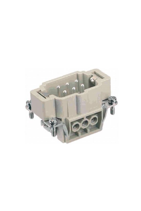 Ipari csatlakozó betét apa 6P 16A 500V csavaros csapos termoplaszt-betét Han 32 EE-F-C HARTING - 09330062601