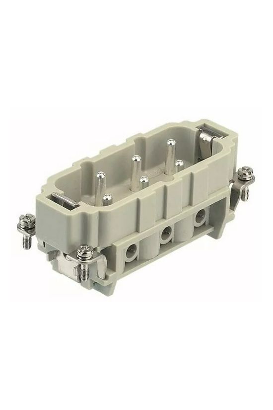 Ipari csatlakozó betét apa 6P 35A csavaros csapos más rézötvözet-érintkező Han 6HsB-M-S HARTING - 09310062601